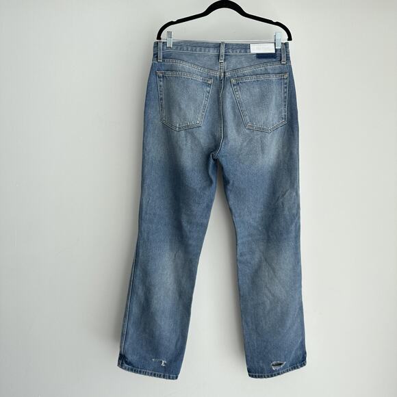 RE/DONE Jeans Womens 30 Blue 90s High Rise Loose Distressed Medium Destroyed - Picture 8 of 15
